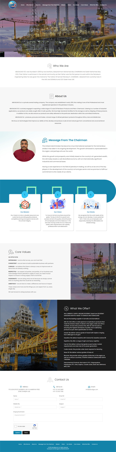 Abu Oil Gas - United Arab Emirates Portfolio