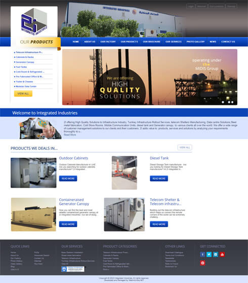 Integrated Industries LLC. (2I United Arab Emirates Web Design