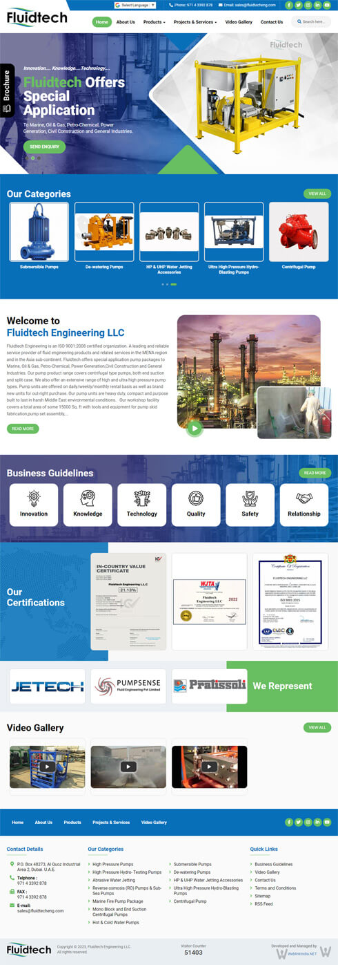 Fluidtech Engineering LLC United Arab Emirates Web Design