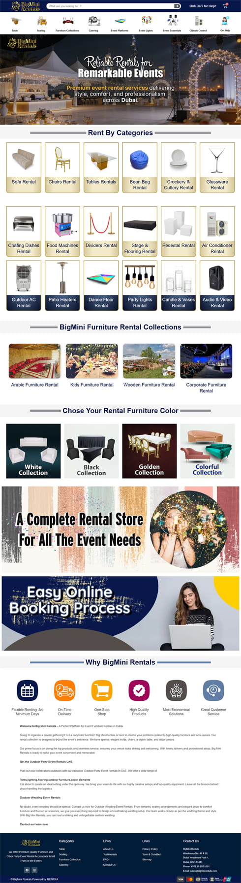 BigMini Rentals United Arab Emirates Web Design