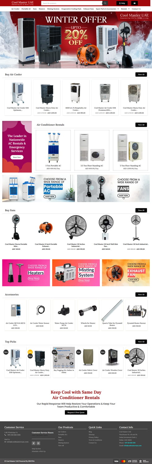 Cool Master UAE United Arab Emirates Web Design