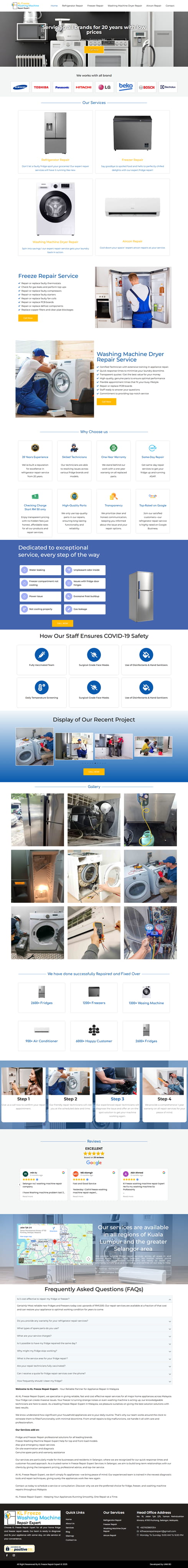 KL Freeze Repair Expert Malaysia Web Design