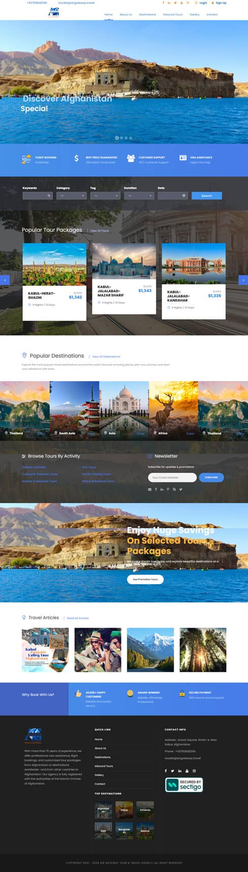 www.airgateway.tours India Web Design