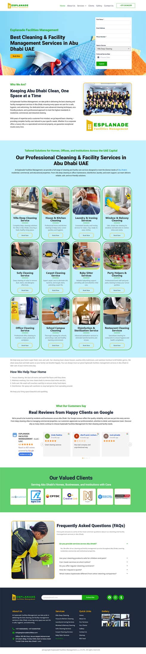 Esplanade Facilities Management United Arab Emirates Web Design