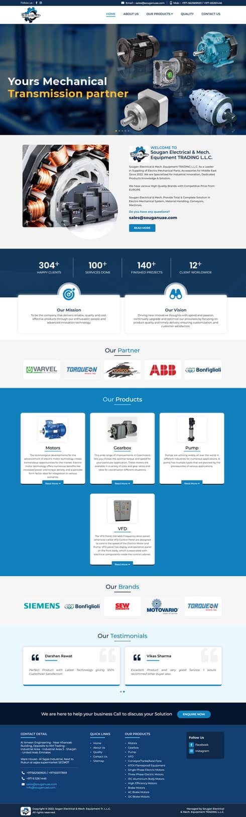 Sougan Electrical & Mech United Arab Emirates Web Design