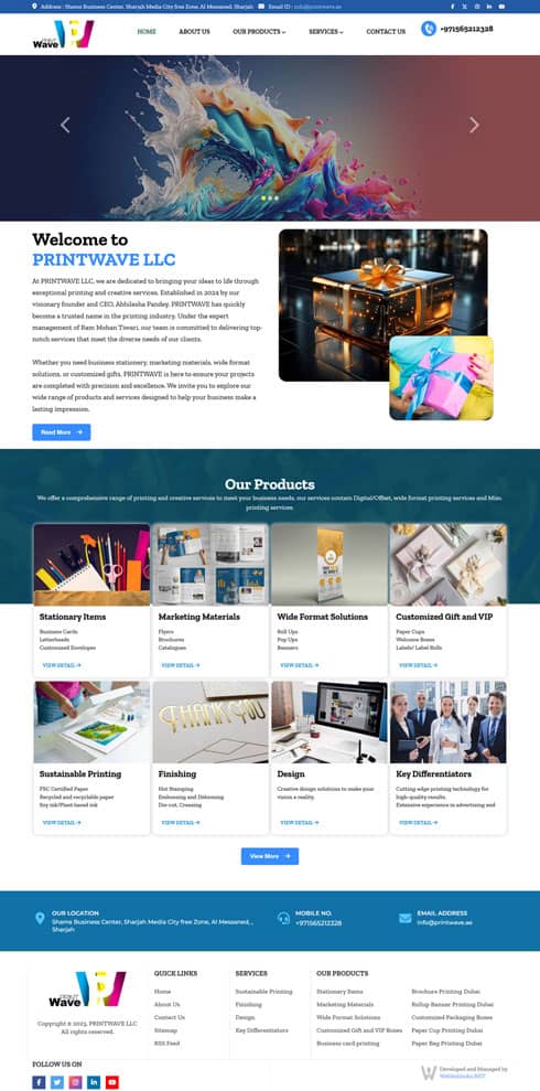 PRINTWAVE  United Arab Emirates Web Design