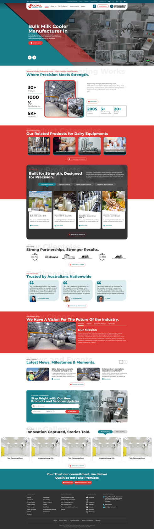 Gokul Engineering Works India Web Design