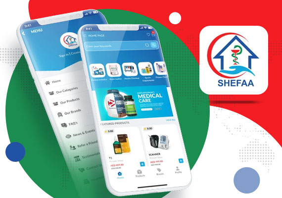 Shefaa Pharmacy APP United Arab Emirates Web Design Shefaa Pharmacy APP United Arab Emirates Web Design